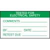 Předtištěný samolepicí štítek Lepicí, množství v balení: 30 V balení RS PRO TESTOVÁNO PRO ELEKTRICKOU BEZPEČNOST