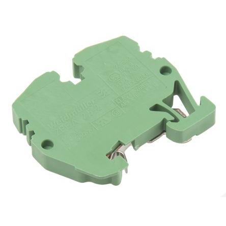 Weidmüller Zemnicí svorkovnice 1720950000, řada: ZPEA, 500V Žlutá, Zelená 2.5mm² 1 Objímka