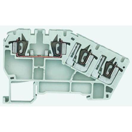 Entrelec Svorkovnice pro montáž na lištu DIN 1SNA290350R2100, 300V Šedá 2.5mm² 3 Pružinová svorka