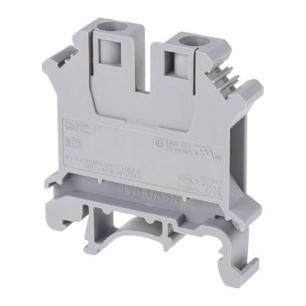 Phoenix Contact Napájení přes svorkovnici 3004524, řada: UK 6 N, 800V Šedá 0.2mm², 6 mm² 1 Šroubová ATEX