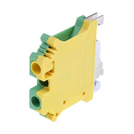 Phoenix Contact Zemnicí svorkovnice, počet cest: 2, 24AWG, 8 AWG, délka: 42.5 mm USLKG 6 N 10mm² barva Žlutá, Zelená