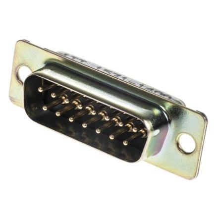 ITT Cannon Konektor D-Sub, řada: DIGIT 1TM, počet kontaktů: 15, orientace těla: Rovný, Montáž do panelu Vnější, D-SUB,
