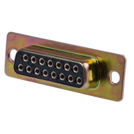 ITT Cannon Konektor D-Sub, řada: D3HC-MP-M, počet kontaktů: 15 2.84 mm, Panel Vnitřní, Standardní, A