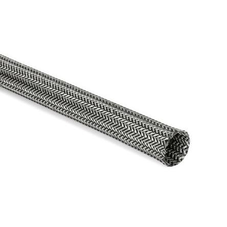 Kabelový návlek Polybutylentereftalát, Pocínovaná měď Expanzní poměr Pletený Stíněné Černá, Šedá HellermannTyton 6.5 mm