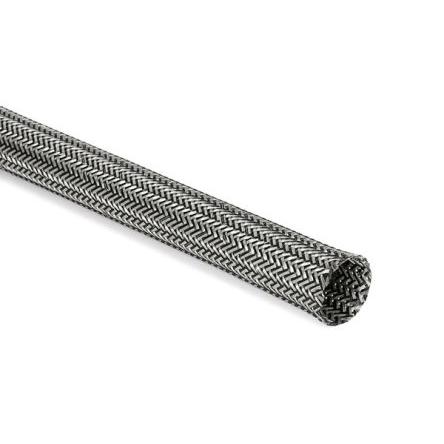 Kabelový návlek Pocínovaná měď, Polybutylentereftalát Expanzní poměr Pletený Stíněné Šedá, Černá HellermannTyton 10 mm