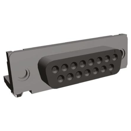 TE Connectivity Konektor D-Sub, řada: AMPLIMITE HD-20, počet kontaktů: 15, orientace těla: Pravý úhel 2.74 mm, Průchozí
