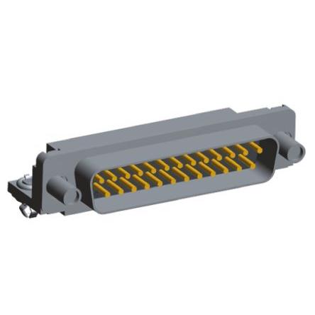 TE Connectivity Konektor D-Sub, řada: AMPLIMITE HD-20, počet kontaktů: 25, orientace těla: Pravý úhel 2.76 mm, Průchozí