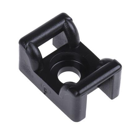 Držák vázacích pásek Šroubová 6 mm široké pásky 18 mm 12mm barva Černá HellermannTyton