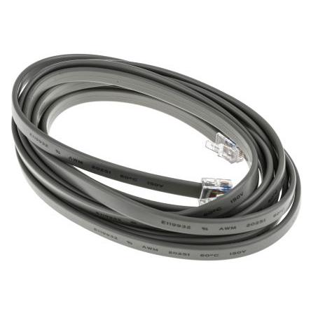 Prodlužovací telefonní kabel Vnější, Šedá RS PRO RJ12 Vnější RJ12 3 m