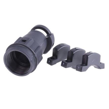 Kovový plášť pro kulaté konektory, řada: TNA rozměr 14, orientace těla: Rovný ITT Cannon Odlehčovací třmen, pro použití