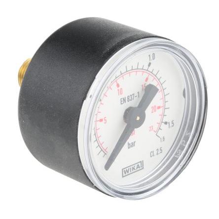 Tlakoměr Typ R 7833462, přesnost: ±1.6 % 040 mm Plastové, 60 °C 1.6 bar 0 bar WIKA