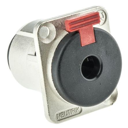 Neutrik Konektor jack, Montáž do panelu, Stereo, Pájecí Vnitřní, 6.35 mm 3 10A, orientace těla: Rovný, materiál