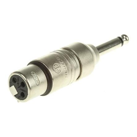 Neutrik AV adaptér, orientace těla: Rovný, adaptér z typu: 1/4 v mono Vnější, XLR, adaptér z typu: Audio Vnitřní,