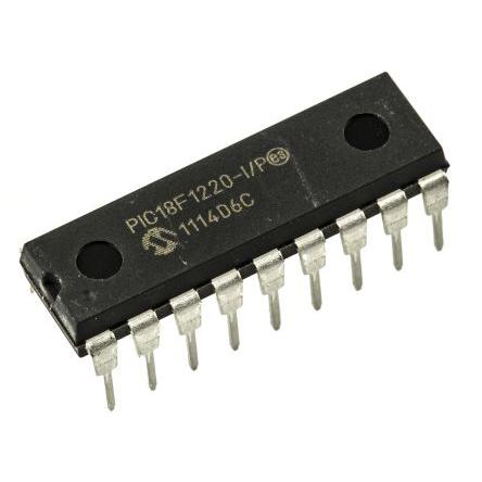 Microchip Mikrokontrolér PIC18F1220-I/P 8 bit PIC 40 MHz 4 kB, 256 (unece.unit.AD) Blesk 256 bit RAM, počet kolíků: 18