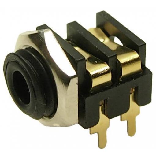 Cliff CL13845G jack konektor 3.5 mm zásuvka, vestavná horizontální Pólů: 2 mono černá 1 ks