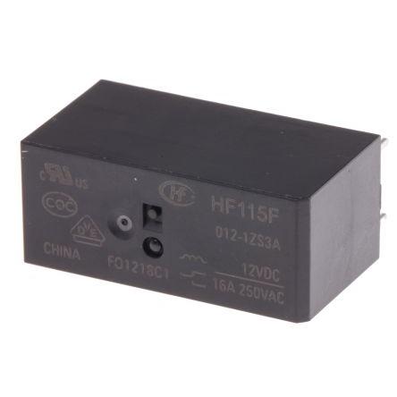 RS PRO Výkonové relé SPDT Montáž na plošný spoj 16A 12V dc