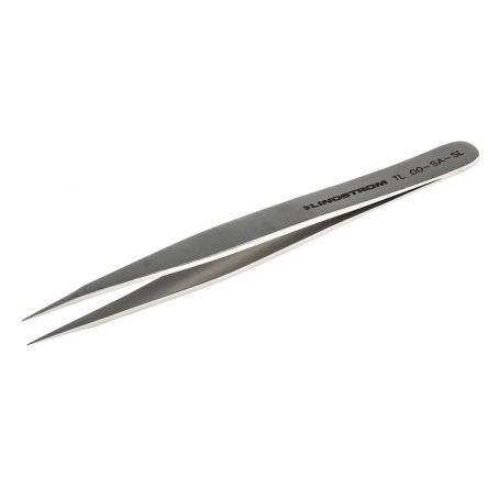Pinzeta, celková délka: 120mm Antimagnetický, Nerezová ocel Plochý špička Dávkovač pájení druhé cívky ESD Bahco