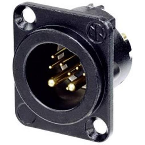 Neutrik NC10MD-LX-B-CON XLR konektor přírubová zástrčka, rovná Pólů: 10 černá 1 ks
