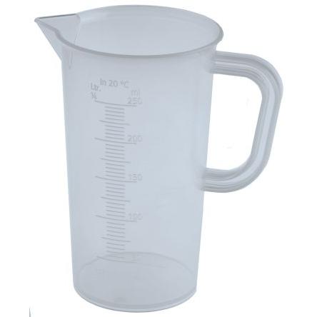 Laboratorní odměrka, Polypropylen, kapacita: 250ml RS PRO