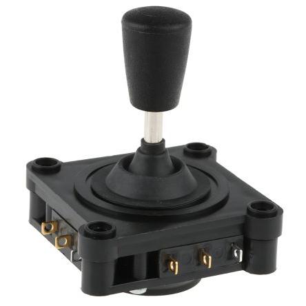 APEM Joystickový, řada: 1000 IP65 2osý Kuželovité Okamžité 6A Pájecí 240 V ac 50 °C -20 °C