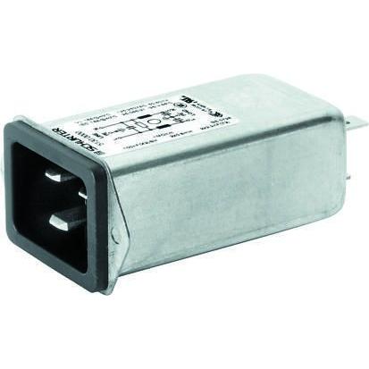 Schurter Konektor IEC 16A C20, Montáž do panelu, 250V ac, 50Hz Rychlé připojení, 85 °C, -25 °C 5130.0000