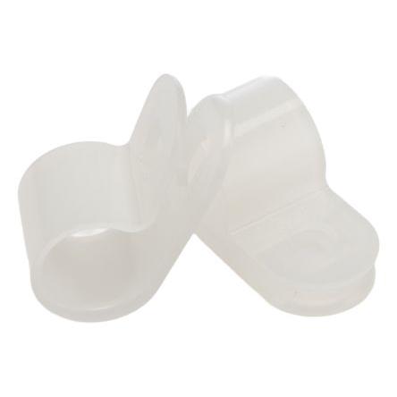 RS PRO Spona tvaru P 9.5 mm (vnitřní prům.), Přírodní, Nylon