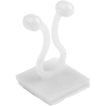 Kabelová spona pro průměr svazku 10 mm Nylon 66 Přírodní Samolepicí RS PRO