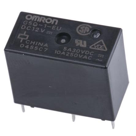 Omron Výkonové relé SPDT Panel 10A 12V dc G5Q
