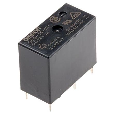 Omron Výkonové relé SPDT Montáž na plošný spoj 10A 12V dc G5Q