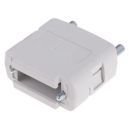RS PRO Plášť D-Sub, orientace těla: Rovný, počet kontaktů: 15, materiál pouzdra: Polyetylen tereftalát, barva: Šedá,