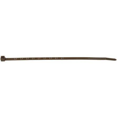 Stahovací páska Tištěné ID pro měření 902-01462 T50RPRN-PA66-BN 200 mm 4.6mm Hnědá Nylon 66 HellermannTyton