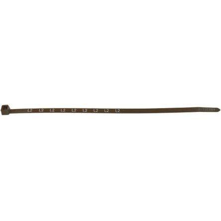 Stahovací páska Tištěné ID pro měření 902-01463 T50RPRN-PA66-BN 200 mm 4.6mm Hnědá Nylon 66 HellermannTyton