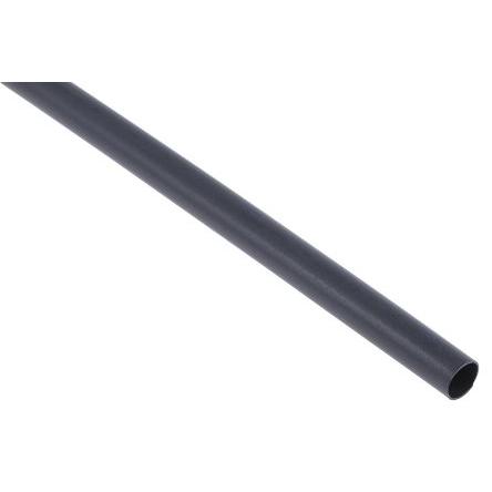 RS PRO Teplem smrštitelné bužírky průměr 6.4 mm Černá smršťovací poměr 3:1 Polyolefin 1.2m