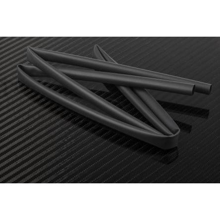 RS PRO Teplem smrštitelné bužírky průměr 9.5 mm Černá smršťovací poměr 3:1 Polyolefin 1.2m