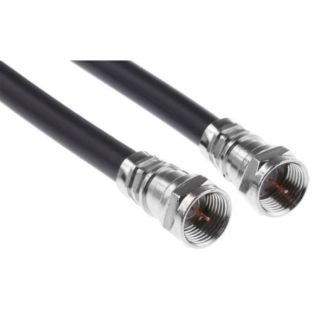 Koaxiální kabel, řada: Cable Assembly, Černá Vnější Polyvinylchlorid, A: Typ F Vnější 3 m Radiall