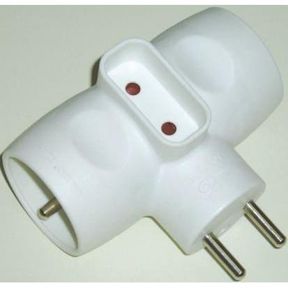 RS PRO Adaptér Francie, 3cestný adaptér Evropa, Adaptér 16A