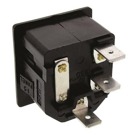 Bulgin Konektor IEC C14, orientace těla: Rovný, Zacvakávací montáž velikost pojistky 5 x 20 mm Vnější, 250V 10A