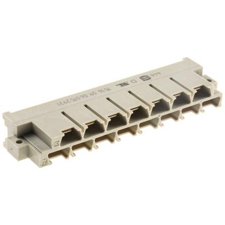HARTING Konektor DIN 41612, řada: DIN 41612, orientace těla: Rovný, rozteč: 5.08 mm, počet kontaktů: 15, počet řad: 2