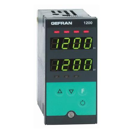 Gefran PID regulátor teploty, řada: 1200 Panel, 50 °C, 0 °C 2, počet výstupů: 3, výstup: Relé 240V ac, typ řízení: