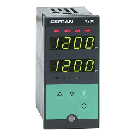 Gefran PID regulátor teploty, řada: 1200 Panel, 50 °C, 0 °C 3, počet výstupů: 3, výstup: Relé 240V ac, typ řízení: