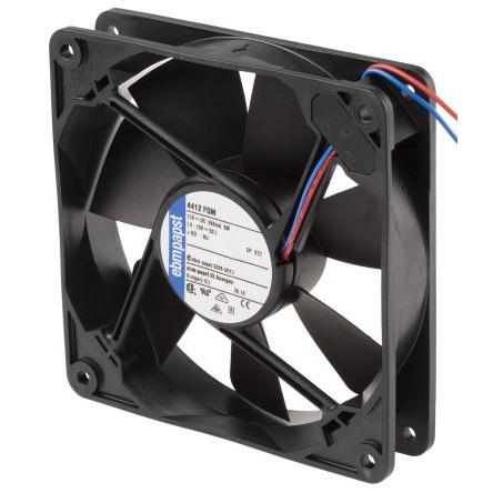 ebm-papst Axiální ventilátor, řada: 4400 F, průtok vzduchu: 140 m³/h 3.2 W 12V dc 119 mm 119mm 25 mm