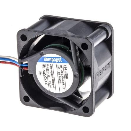 ebm-papst Axiální ventilátor, řada: 400, průtok vzduchu: 24 m³/h 3.6 W 24V dc IP20 40 mm 40mm 25 mm