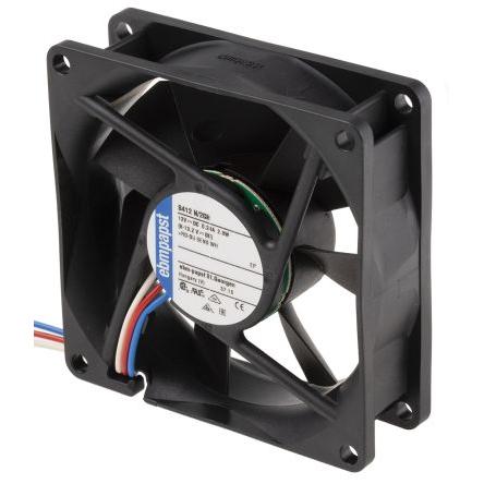 ebm-papst Axiální ventilátor, řada: 8400 N, průtok vzduchu: 79 m³/h 2.8 W 12V dc IP68 80 mm 80mm 25 mm