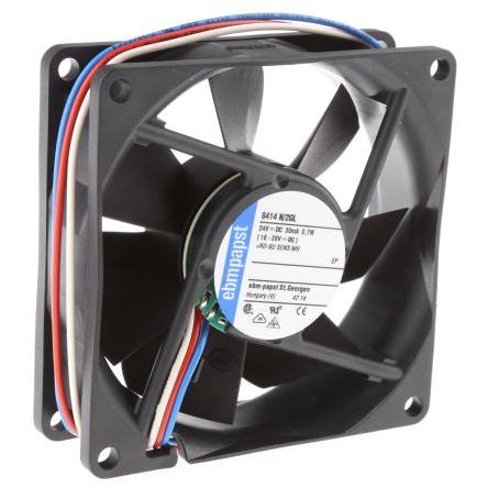 ebm-papst Axiální ventilátor, řada: 8400 N, průtok vzduchu: 33 m³/h 700 mW 24V dc IP20 80 mm 80mm 25 mm