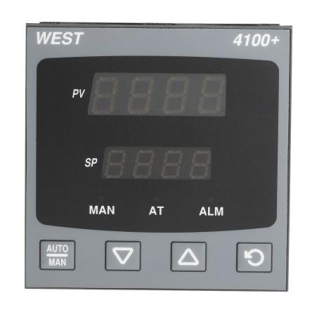 West Instruments PID regulátor teploty, řada: P4100 Lišta DIN, 55 °C, 0 °C 5, počet výstupů: 1, výstup: Relé 264V ac,
