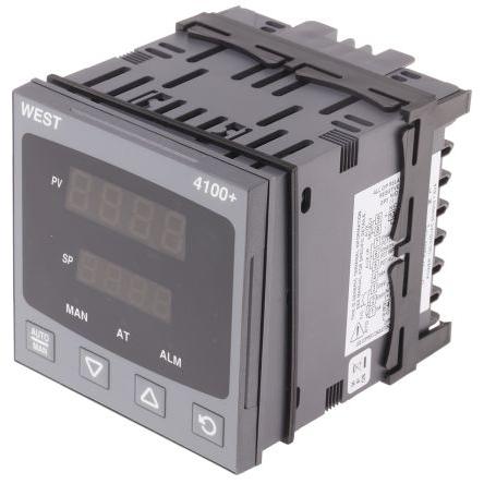 West Instruments PID regulátor teploty, řada: P4100 Lišta DIN, 55 °C, 0 °C 5, počet výstupů: 1, výstup: Lineární 264V