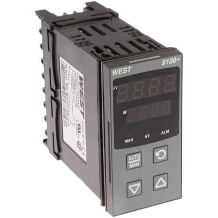 West Instruments PID regulátor teploty, řada: P8100 Lišta DIN, 55 °C, 0 °C 1, počet výstupů: 1, výstup: Relé 240V ac,