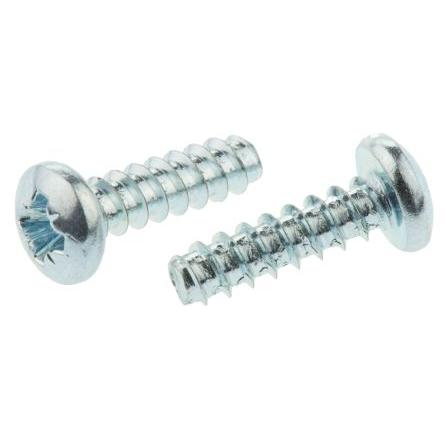 RS PRO Samořezný šroub, Lesklý zinek, Ocel hlavice Kónická, délka: 13 mm