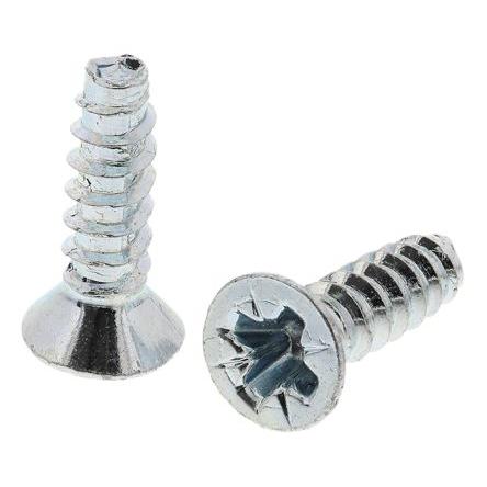 RS PRO Samořezný šroub, Lesklý zinek, Ocel hlavice Zapuštěná, délka: 13 mm