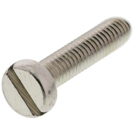 RS PRO Šroub s nízkou půlkulovou hlavou Drážka, Nikl, Mosaz hlavice Válcová 12 mm